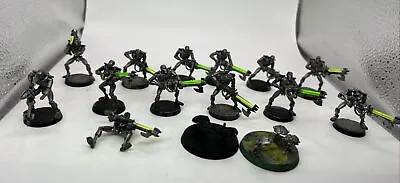 Warhammer 40K Classic Necron Warriors X 13 & 2 X Scarab Swarms Painted O508 • £15.99