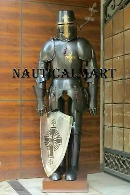 X-Mas Full Size 6 Feet Knights Templar Suit Of Armour Medieval Roman Armor Suit • $969.30