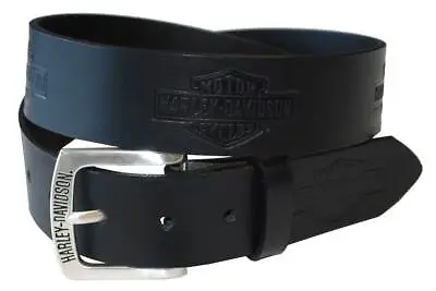 Harley-Davidson Men's Tradition Bar & Shield Belt Black Leather HDMBT10576 • $39.95