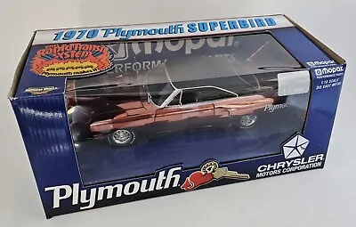 Chrome Ertl 1/18 Burnt Orange 1970 Plymouth Superbird One Of 200 With Toolbox • $179.99