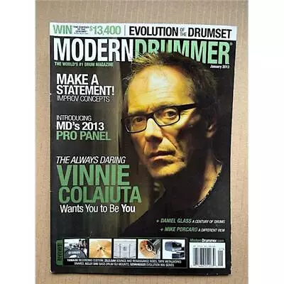 Vinnie Colaiuta Modern Drummer Magazine January 2013 - Vinnie Colaiuta Cover Wit • $11.19