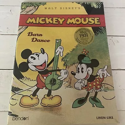 Walt Disney's Linen Like MICKEY MOUSE Barn Dance Book 1931 Reprint  New 2018 • $10.49