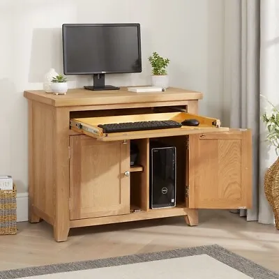 £499 • Buy Cheshire Limed Oak Hideaway Home Office Computer Desk -Hidden Workstation-LR54
