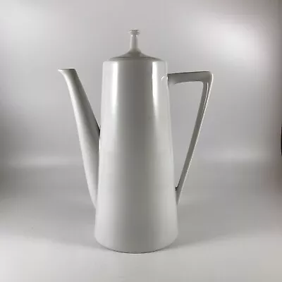 Mid Century Modern Style Coffee Tea Pot White Unbranded • $44.99