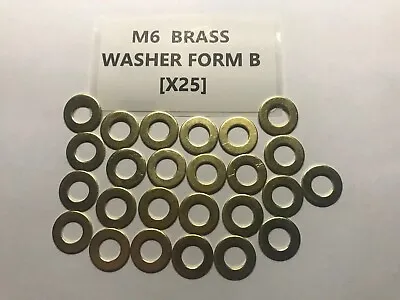 £2.30 • Buy M6 12mm Brass Metric Washer Form B X 25