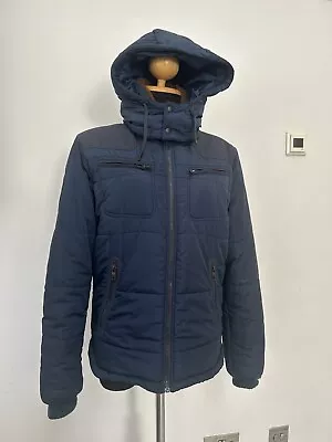 Diesel Rare Military Apparel Inspired Navy Blue Puffer With Hood Welger Men’s  • £40