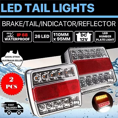 Waterproof UTE LED Stop Tail Lights Submersible Boat Truck Caravan Trailer Light • $27.49