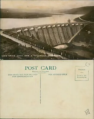 Rhayader Craig Goch Dam & Reservoir 36312 RP Real Photo • £7.10