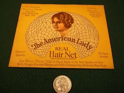 Super Rare Vtg Antique Nos? Hair Net & Envelope -  The American Lady  Real Hair • $24.99