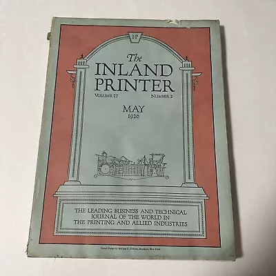 The Inland Printer May 1926 Extremely Rare Advertising Magazine Complete! • $33.71