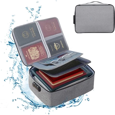 $14.82 • Buy File Organizer Bags With Lock, Important Document Organizer Box 3-Layer 