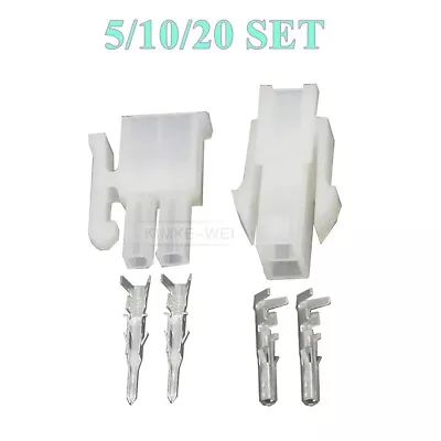 2 Pin/Way Molex Mini-Fit Jr 5557/5559 4.2mm Connector Kits (Plug+Socket+Crimps)  • $3.65