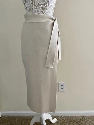 $32 • Buy New Zara Knitted Midi Wrap Skirt Size L $59