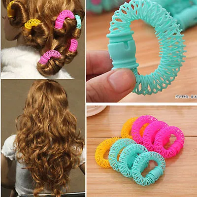 8 Pcs Hairdress Magic Bendy Hair Styling Roller Curler Spiral Curls DIY Tools:da • £4.10