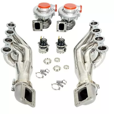 T4 AR.80/.96 Oil Turbo+Manifold+Elbow+Wastegates For For GM LS1 LS2 LS3 LS6 LSX • $996.39