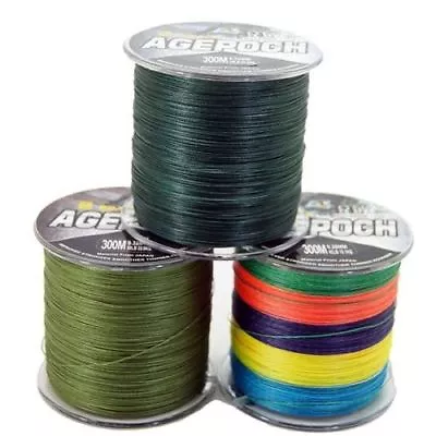 8 Strands Braided Dyneema PE Fishing Line 300M-2000M 10-100LB Green Multicolour • $16.39