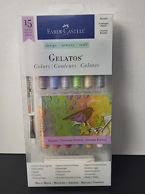 Faber Castell Gelatos Pastels Color Set 15 Pastel Colors Design Purpose Art Easy • $24.99