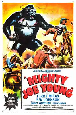 1949 MIGHTY JOE YOUNG VINTAGE MOVIE POSTER PRINT 54x36 BIG 9 MIL PAPER • $89.95