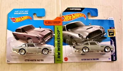 HOT WHEELS '63 Aston Martin DB5 ;James Bond . 007 Goldfinger ; 2014 & 2024 Issue • £4.45