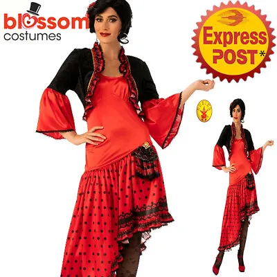 $30.09 • Buy CA1164 Senorita Dancer Costume Mexican Spanish Flamenco Showgirl Can Can Dress