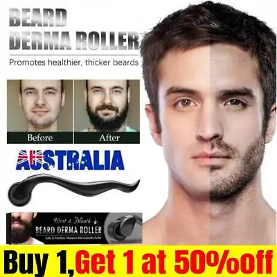 $12.95 • Buy Beard Growth Derma Roller Microneedle Roller Hair Growth Regrowth Men AU