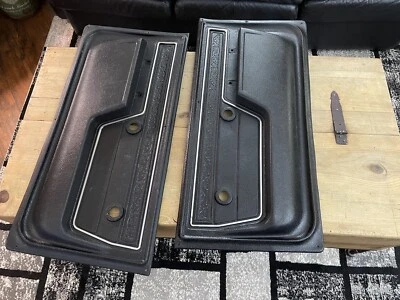 $450 • Buy 1967 - 1972 Chevy Chevrolet Cst Truck Deluxe Interior Door Panels BLACK Cheyenne