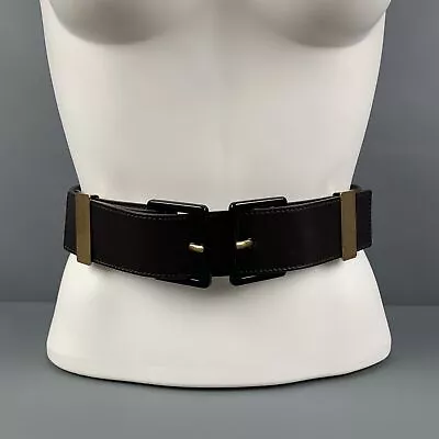 $281 • Buy YVES SAINT LAURENT Waist Size M Brown Leather Belt