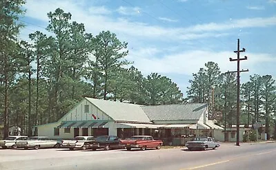 Elmo's Restaurant US Highway 17 Kingsland Georgia Cars In Lot 1962 Postcard • $4.29