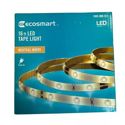 EcoSmart 16 Ft. Indoor Neutral White LED Strip Light **NEW** • $10.99