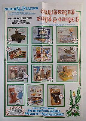 Vintage 1977 Nurdin & Peacock Advertsising Poster Cherilea Matchbox Play Boot • £19.99