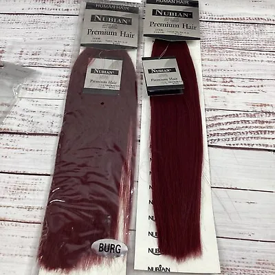 2 Packs Nubian Burgundy Yaki Bulk 16”-18” Micro Braiding Hair • $30