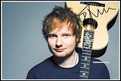 Ed Sheeran Autographed Cotton Canvas Image. Limited Edition (ES-3)x • £9.59