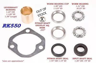 RK550 Repair Kit - Manual Saginaw Steering Gear Type 525 STEEL CAGE Bearing • $39