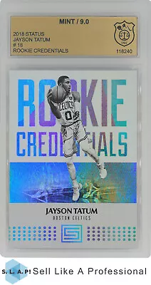 2018 Status 18 Jayson Tatum Rookie Credentials GSG 9 • £6.42