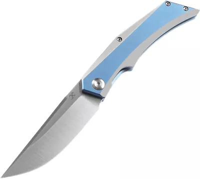 Kansept Knives Naska Pocket Knife Blue & Gray Titanium Folding CPM-S35VN 1035A3 • $180