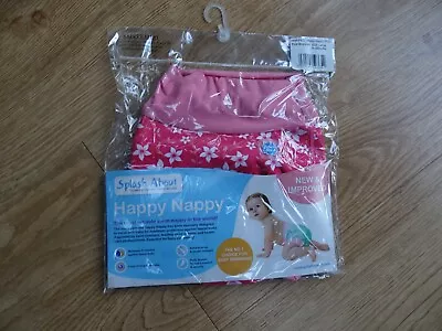 SPLASH ABOUT Girls Happy Nappy Swim Nappy Swim Suit AGE 6 9 12 MONTHS NEW • £2.99