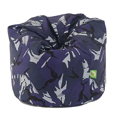 Large Adult Size Urban Camo Camouflage Blue Bean Bag Gaming Seat With Beans • £29.99