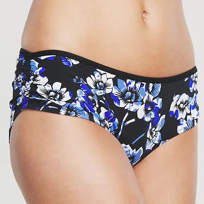 MARIE MEILI BLUE FLORAL HIPSTER BIKINI BRIEF Hydra NEW • £9.25