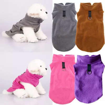 £5.11 • Buy Pet Dog Warm Coat Fleece Jacket Jumper Sweater Winter Clothes Puppy Vest Outfit`