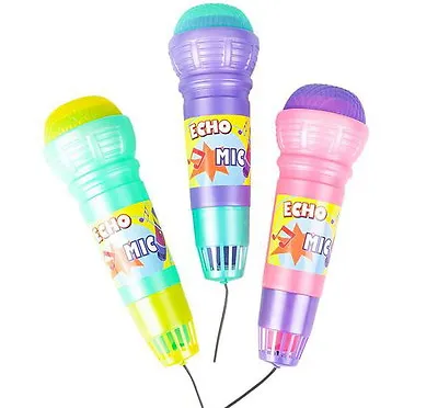 10  Plastic Echo Microphone Play Toy Karaoke Vibrate Voice Change Fast Shipping • $4.99