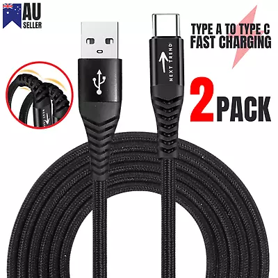 2x USB To Type C Cable Fast Charger USB C Cable Quick Charging Data Cable A To C • $12.99