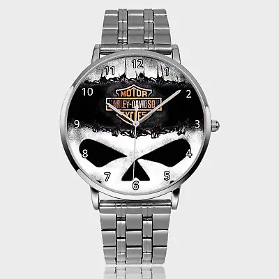 Limited..!! Harley Davidson Motor Cycles Skull Sport Metal Watch • $28.77