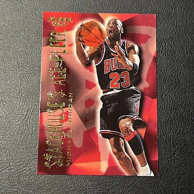 96-97 Fleer Michael Jordan Stackhouse's All-Fleer Insert #4 Of 12 Bulls • $11.23