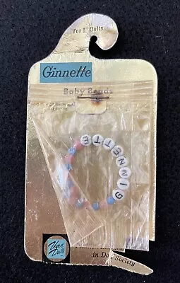 Vogue GINNETTE Doll BABY BEADS BRACELET On Card For 8” Baby Dolls  1958  Vintage • $35