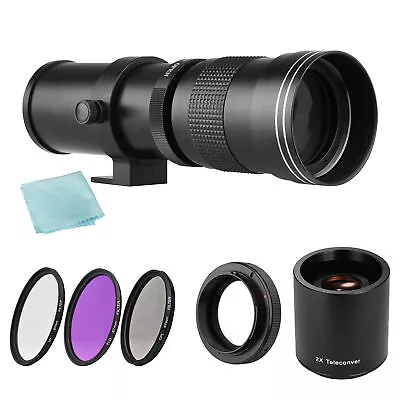  MF  Telephoto Zoom Lens F/8.3-16 420-800mm For Canon  Rebel Q9G4 • £84.76