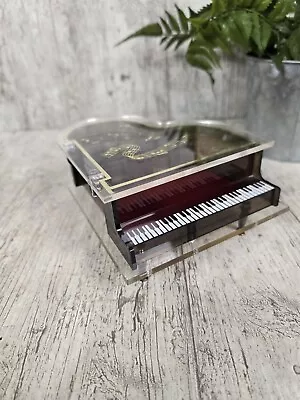 Vintage 70s 80s Grand Piano Music Box Jewellery Trinket Love Story Tune  • £12.95