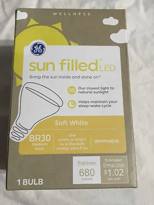 Ge Sun Filled Led Soft White Br30 65 Watt Replacement Bulb New Dimmable • $5