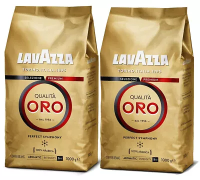 2 Packs 1kg LAVAZZA Qualità Oro Coffee Beans Italy 100% ARABICA 2x1kg • $55