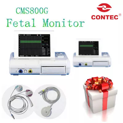 CMS800G Fetal MonitorFHR TOCO FMOV Real Time Machine 3 In 1 Probetwins Probe • $559