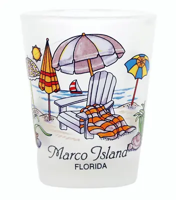 Marco Island Florida Beach Chair Shot Glass Shotglass • $9.45